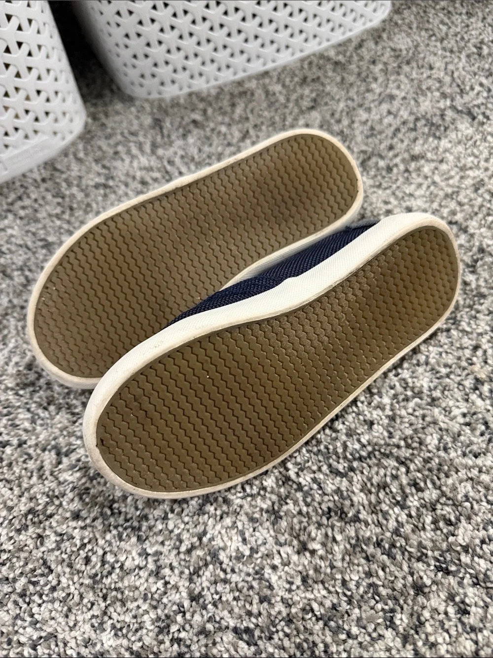 Sperry Navy Mesh Kids Slip-On Sneakers with White Laces